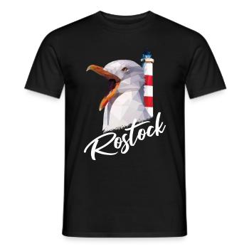 Rostock Hansestadt Rostocker Rostockerin Geschenk - Männer T-Shirt - Schwarz - Vorne - AI Model Male 178 light (178cm)