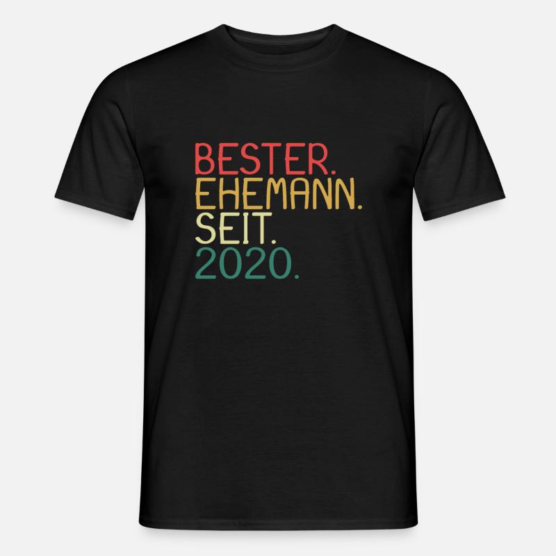 Bester Ehemann seit 2020 - Männer T-Shirt - Schwarz