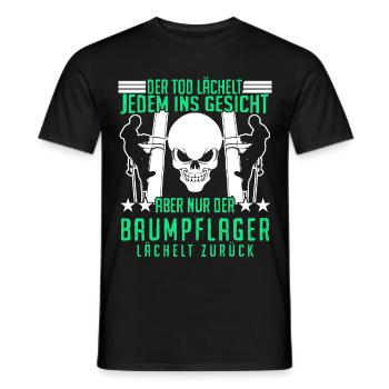 Baumpfleger lustiger Spruch mit Schädel - Männer T-Shirt - Schwarz - Vorne - AI Model Male 178 light (178cm)