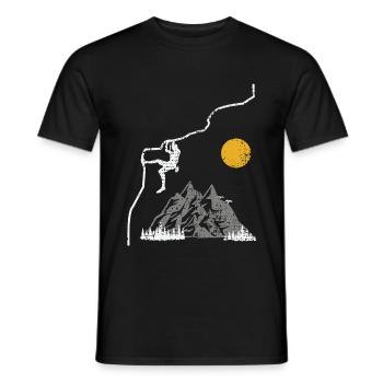 Escalade sur les montagnes - T-shirt homme - noir - Devant - AI Model Male 178 light (178cm)