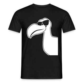 Dodos - Dodo with sunglasses - Men's T-Shirt - black - Front - AI Model Male 178 light (178cm)