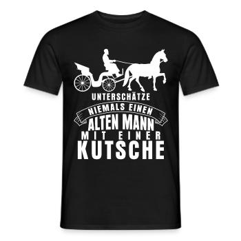 Kutscher Spruch lustige Kutsche - Männer T-Shirt - Schwarz - Vorne - AI Model Male 178 light (178cm)