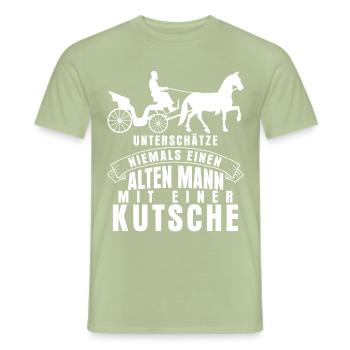 Kutscher Spruch lustige Kutsche - Männer T-Shirt - Sage - Vorne - AI Model Male 178 light (178cm)