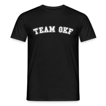 Équipe OKF Contrôle local - T-shirt homme - noir - Devant - AI Model Male 178 light (178cm)