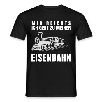 Eisenbahner Eisenbahn Dampflok Spruch - Männer T-Shirt - Schwarz - Vorne - AI Model Male 178 light (178cm)