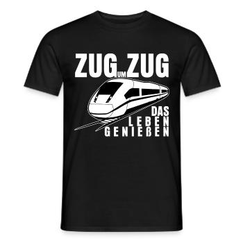 Eisenbahner Bahnfahrer Lok Zug Spruch - Männer T-Shirt - Schwarz - Vorne - AI Model Male 178 light (178cm)