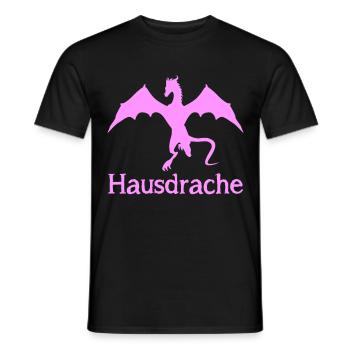 Hausdrache Ehefrau mit Drache Spruch - Männer T-Shirt - Schwarz - Vorne - AI Model Male 178 light (178cm)