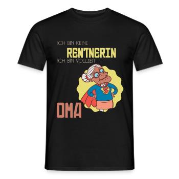 Oma in Vollzeit! - Männer T-Shirt - Schwarz - Vorne - AI Model Male 178 light (178cm)
