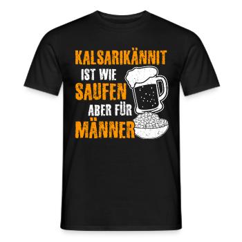 Kalsarikännit Bier saufen für Männer - Männer T-Shirt - Schwarz - Vorne - AI Model Male 178 light (178cm)
