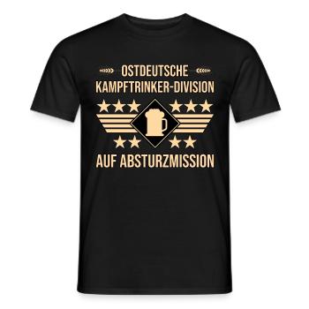Ostdeutscher Kampftrinker Ostdeutschland Ossis - Männer T-Shirt - Schwarz - Vorne - AI Model Male 178 light (178cm)