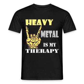 HEAVY METAL ROCKER SPRUCH - T-shirt homme - noir - Devant - AI Model Male 178 light (178cm)