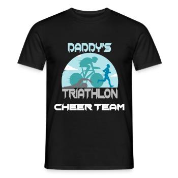 DADDYS TRIATHLON CHEER TEAM - Männer T-Shirt - Schwarz - Vorne - AI Model Male 178 light (178cm)