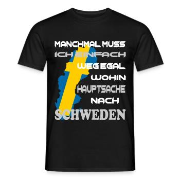 SCHWEDEN ANGELN Urlaub - Männer T-Shirt - Schwarz - Vorne - AI Model Male 178 light (178cm)