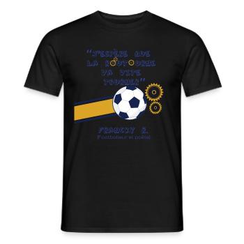 Franck Ribery, citation sur la roue - T-shirt homme - noir - Devant - AI Model Male 178 light (178cm)