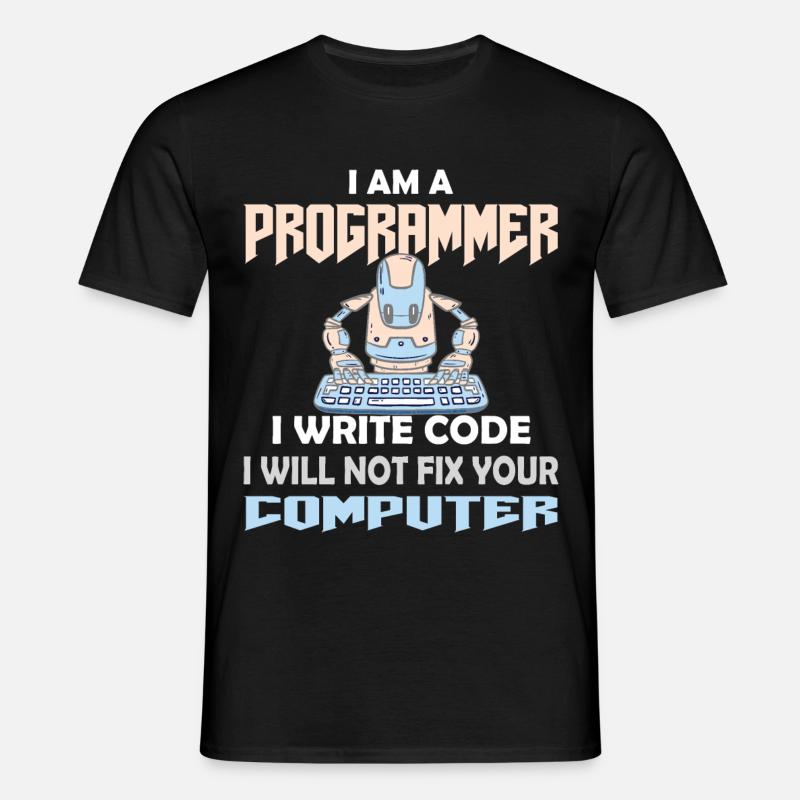 PROGRAMMER CODER HACKER - Men's T-Shirt - black