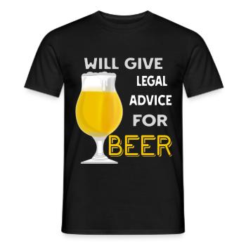 AVOCAT DRÔLE DE DROIT - T-shirt homme - noir - Devant - AI Model Male 178 light (178cm)