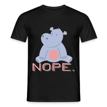 NILPFERD NILPFERDE - Männer T-Shirt - Schwarz - Vorne - AI Model Male 178 light (178cm)