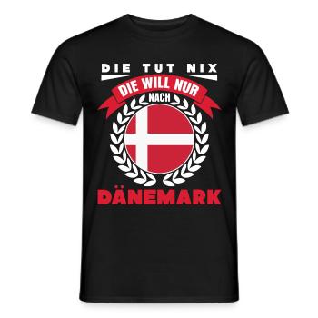 Danemark Vacances - Denmark Rengain - T-shirt homme - noir - Devant - AI Model Male 178 light (178cm)