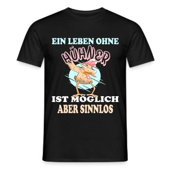 Hühnerstall Hühner Henne Huhn - Männer T-Shirt - Schwarz - Vorne - AI Model Male 178 light (178cm)