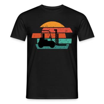 Forklift driver forklift driver forklift truck lift truck - Men's T-Shirt - black - Front - AI Model Male 178 light (178cm)