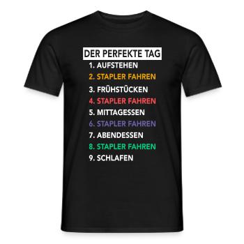 Staplerfahrer Gabelstaplerfahrer Stapler Hubwagen - Männer T-Shirt - Schwarz - Vorne - AI Model Male 178 light (178cm)