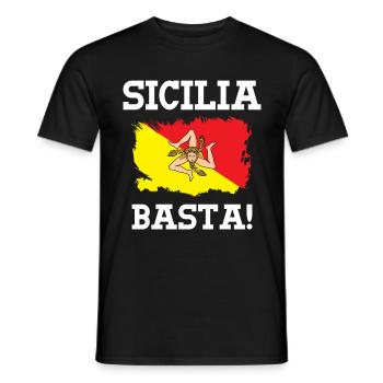 Sicile Rengaine - Sicilia - T-shirt homme - noir - Devant - AI Model Male 178 light (178cm)