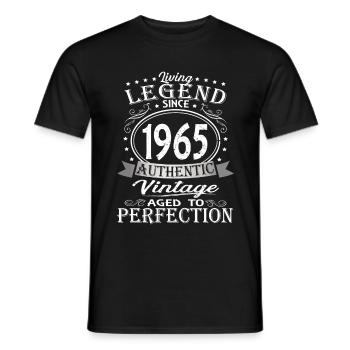 Lebende Legende 1965 geboren - Männer T-Shirt - Schwarz - Vorne - AI Model Male 178 light (178cm)