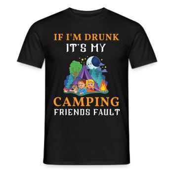 Camping - T-shirt homme - noir - Devant - AI Model Male 178 light (178cm)