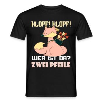 Bogenschießen Bogenschütze Bogen Pfeil Geschenk - Männer T-Shirt - Schwarz - Vorne - AI Model Male 178 light (178cm)