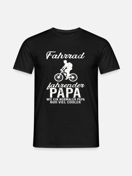 Fahrrad fahren Papa - Männer T-Shirt - Schwarz