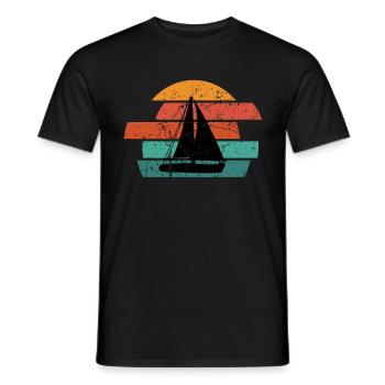 Segeln Segelboot Boot Kapitän Segelschiff Meer See - Männer T-Shirt - Schwarz - Vorne - AI Model Male 178 light (178cm)
