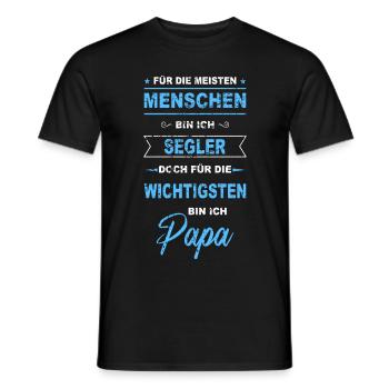 Segeln Segelboot Kapitän Segelschiff Papa Vater - Männer T-Shirt - Schwarz - Vorne - AI Model Male 178 light (178cm)