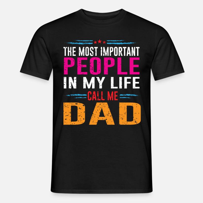 Bester Dad I Bester Papa - Männer T-Shirt - Schwarz