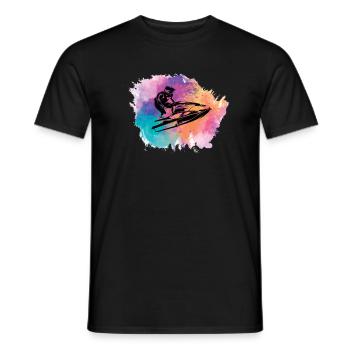 Jetski Wassersport Jetboot Strand Wasserski Sport - Männer T-Shirt - Schwarz - Vorne - AI Model Male 178 light (178cm)