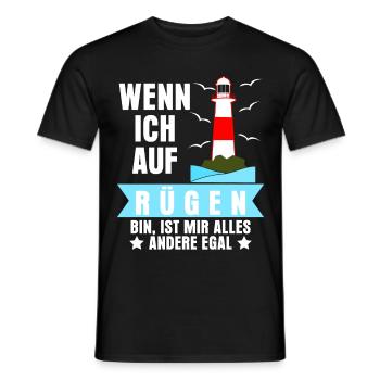 Rügen Spruch Insel Ostsee - Männer T-Shirt - Schwarz - Vorne - AI Model Male 178 light (178cm)
