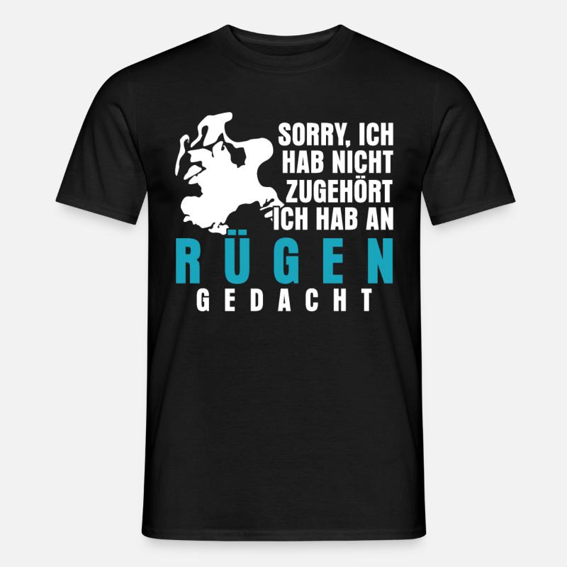 Rügen Urlaub Spruch - Männer T-Shirt - Schwarz