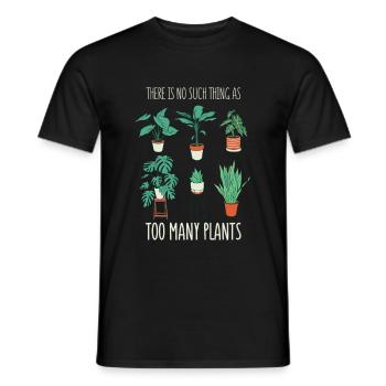 There aren't too many plants - Men's T-Shirt - black - Front - AI Model Male 178 light (178cm)