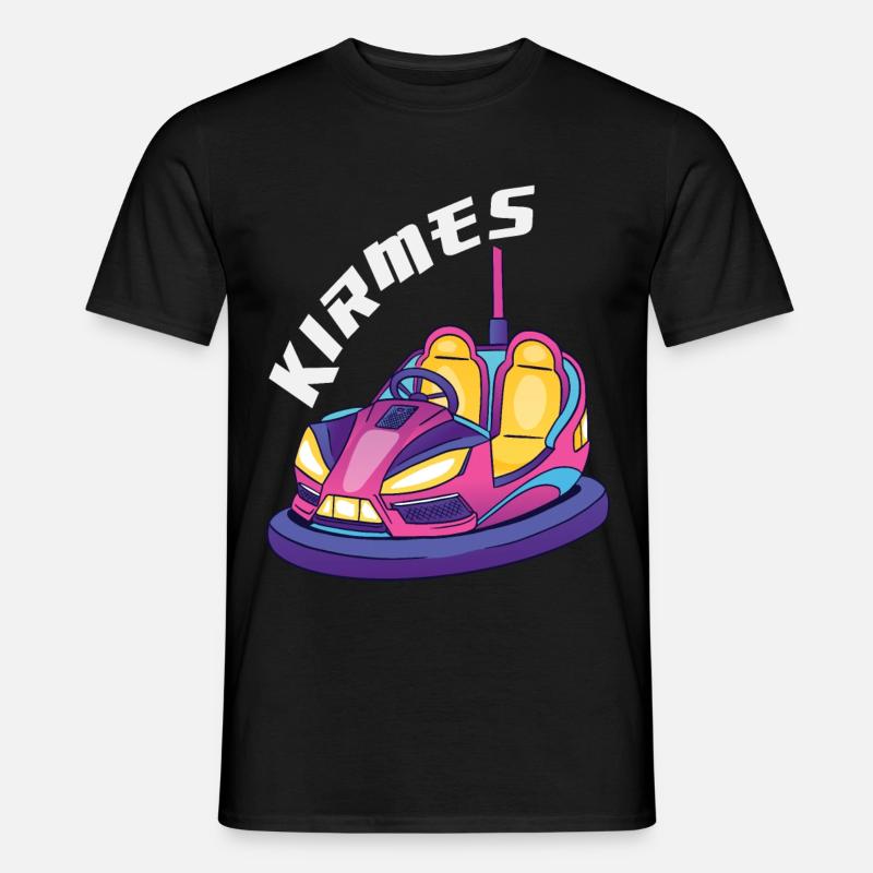 Autoscooter Kirmes Schausteller Geschenk - Männer T-Shirt - Schwarz