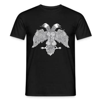 Albaner Albanien Albanischer Adler Doppeladler - Männer T-Shirt - Schwarz - Vorne - AI Model Male 178 light (178cm)