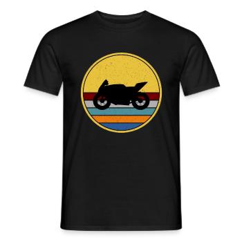 Motorcycle Biker Motorcycles Cross - Men's T-Shirt - black - Front - AI Model Male 178 light (178cm)