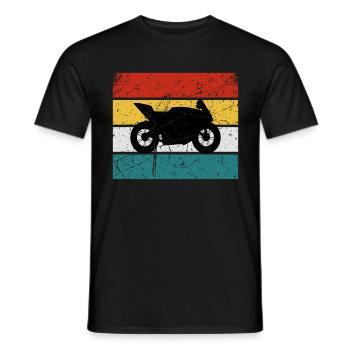 Motorcycle Biker Motorcycles Cross - Men's T-Shirt - black - Front - AI Model Male 178 light (178cm)