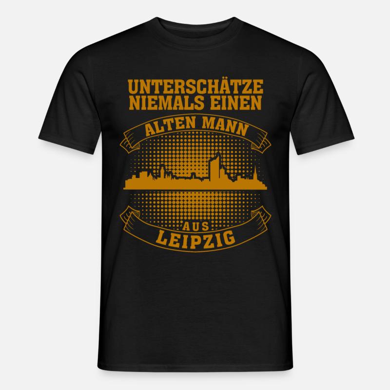 Leipzig Spruch - Männer T-Shirt - Schwarz