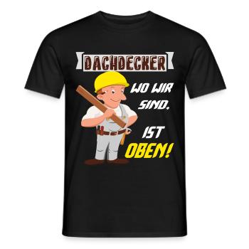 Dachdecker Dachdeckermeister Dachdecken - Männer T-Shirt - Schwarz - Vorne - AI Model Male 178 light (178cm)