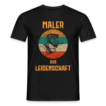 Maler und Lackierer Maler Lackierer Handwerker - Männer T-Shirt - Schwarz - Vorne - AI Model Male 178 light (178cm)