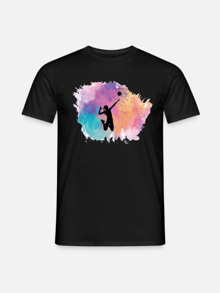 Volleyball Sport Volleyballer Frau Damen - Männer T-Shirt - Schwarz