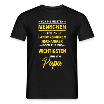 Landmaschinenmechaniker Papa - Männer T-Shirt - Schwarz - Vorne - AI Model Male 178 light (178cm)