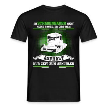 Straßenbauer - Straßenbau Spruch - Männer T-Shirt - Schwarz - Vorne - AI Model Male 178 light (178cm)