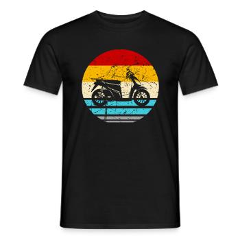 Scooter scooter rider motorcycle - Men's T-Shirt - black - Front - AI Model Male 178 light (178cm)