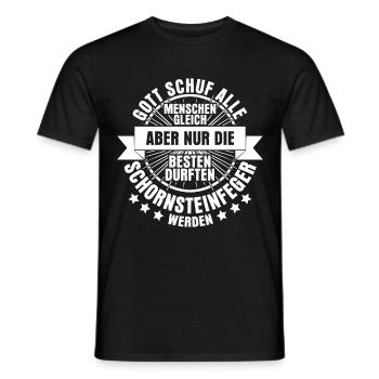 Schornsteinfeger Spruch Kaminkehrer Witz - Männer T-Shirt - Schwarz - Vorne - AI Model Male 178 light (178cm)