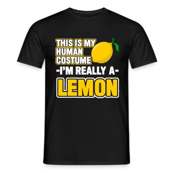 Zitrone Zitronen Kostüm Spruch - Männer T-Shirt - Schwarz - Vorne - AI Model Male 178 light (178cm)